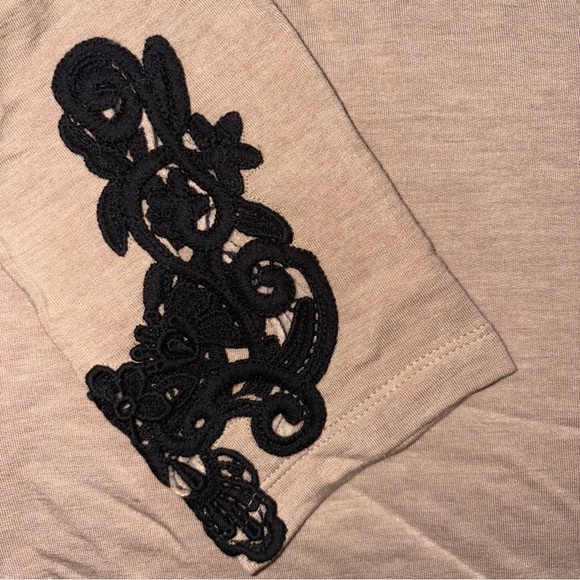 Soma Tan Embellished Tunic Top with Brown Accents - Picture 3 of 6